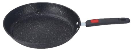 Jiuvaso Padella Wok Pentolame Tradizionale Frittata Uovo Padella Domestica Non Rivestita Wok Antiaderente per Cucina Elettrica Gas, 28 Cm