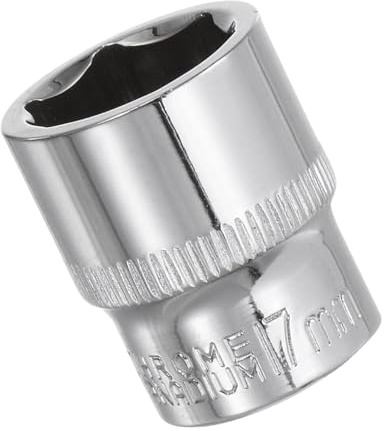 Youzzei 17mm Socket 3/8 Drive 6 Point Square Metric Socket Cr- V | Chrome Vanadium Steel 11mm Socket, 6-Point Design, 3/8 Square Drive. For Auto Repair, Mechanical Maintenance, DIY, Durable