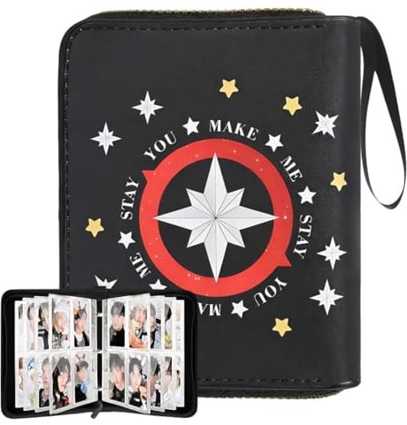 NHPY Stray Photocard Binder,SKZ Süße Cartoon Photocards Holder,SKZ Merch,SKZ Photocards,Stray Sammelkarten Album 400 Taschen,Kpop Merch Geschenke für STAY(A)