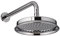 PaulGurkes Kopfbrause Retro Nostalgie mit Wandarm rund Brausearm Messing Chrom Regendusche Zulaufarm Vintage Landhausstil 20cm Duschkopf