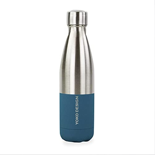 Yoko Design - Bouteille DUO 500 ML BLEU CANARD SOFT & INOX
