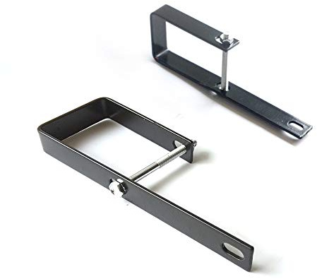 DANXQ Eisenhaken für Balkongeländer und Blumenregale, für runde Rohrgeländer und quadratische Rohrgeländer, geeignet für Breiten 3,5–6,5 cm, 2 Stück (5,5 cm)