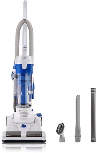 Vacmaster UC0101, Bagless Upright Vacuum Portable Floor Cleaner with 20ft Cord & 13” Cleaning Path for Carpet, Hard Floor and Pet Hair, Blue, 1.7L