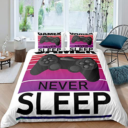 Loussiesd Gamepad Bettbezug Set für Kinder Jungen Teenager Gamer Bettwäsche Set 135x200cm Videospiel Gamepad Betten Set Neuheit Moderner Gamecontroller, Raumdekor 2St. Bettwäsche