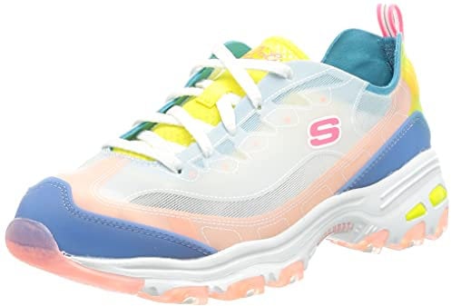 Skechers Damen D'lites Fresh Air Sneaker, Pink Synthetic Multi Mesh Trim, 36.5 EU