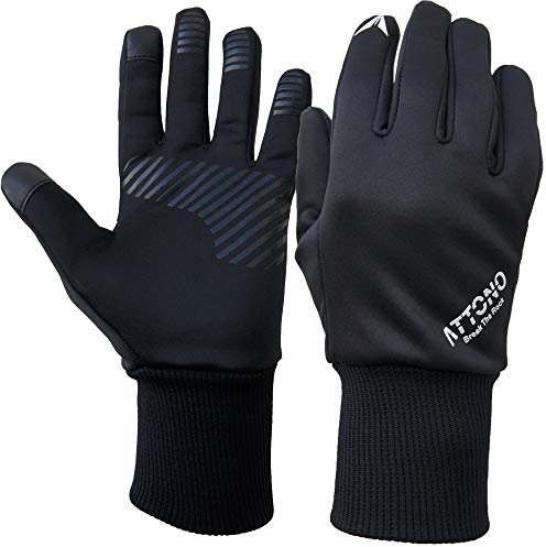 ATTONO Winterhandschuhe Touchscreen Sport Fahrrad Langlauf Softshell Handschuhe - Größe 8