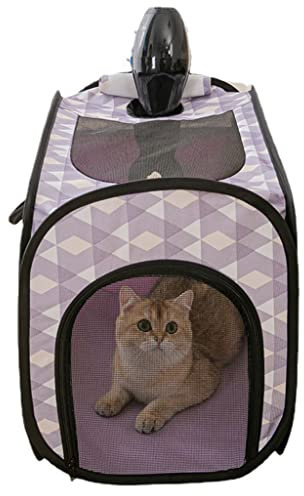 PAPIEEED Caja de secador de gatos y perros plegable para habitación seca para mascotas, tienda de secado de pelo, secador de casa, jaula para limpiar el cabello, bolsas de viaje para perros y gatos