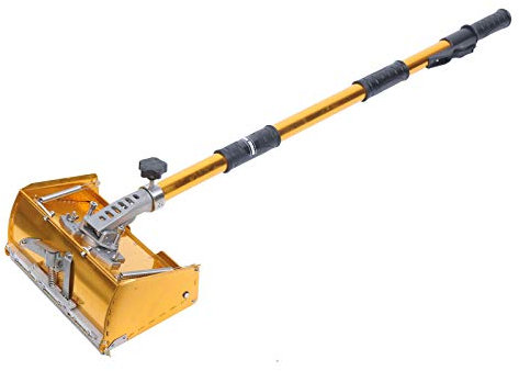 Kaibrite Trockenbaukelle Drywalltrowel 8.9 Flach 40-64cm Verstellbarer Griff Aluminiumlegierung Edelstahl Gold