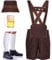 SATINIOR Men's Bavarian Oktoberfest Costume German Bavarian Guy Adult Costume Glass Beer Mug with Handle for Halloween Party (Medium), Brown