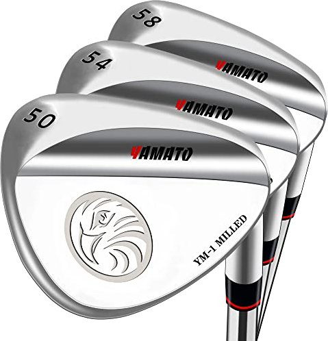 Yamato Golf Wedge Set or Individual Golf Wedges 50/52/54/56/58/60 Golf Gap Wedge Sets Sand Wedge|Lob Wedge Golf Clubs for Men & Women Milled Face for High Spin - Great Golf Gift