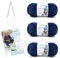 Gründl Wolle Funny uni - weiche Chenille Wolle mit Nadel und Anleitung für eine Babydecke - Kuschelig und hautfreundlich - 100 % Polyester - 3 Knäuel 100 g / 120 m - Nadelstärke 5 - 6, navy