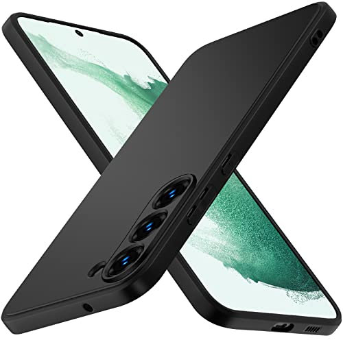 iVoler Cover in Silicone per Samsung Galaxy S23 5G con Protezione della Fotocamera, Ultra Sottile Custodia in TPU Morbida Anti-Graffio Antiurto Protettiva Case, Nero