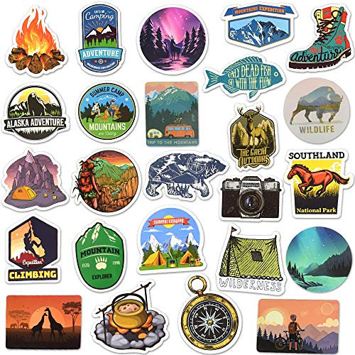 SUSIHI Outdoor Stickers for Kids Outdoor Stickers for Water Bottles Laptop Vinyl Stickers(50 Pcs)