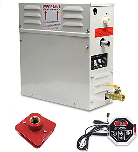 SHENGSHIYU 3kw/4.5kw/6kw/8kw/9kw Generador Vapor para Sauna Baño Ducha 3-10m³ Temperatura Ajustable 35-55℃ Temporizador Adecuado para El Hogar Y La Sauna,220V-8KW