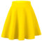 Dressever Damen Basic Vielseitige Dehnbaren Informell Casual Mini Hohe Taille A-Linie Tennisrock Tanzrock Gold X-Large
