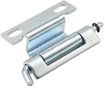 Generic Bolted Curved Right Angle Hinges, Perforated Carbon Steel, Electroplated Finish, Concealed, Electric Cabinet Door Hinges, Suitable for Antique, Colonial, Classic, Modern, Contemporary Styles