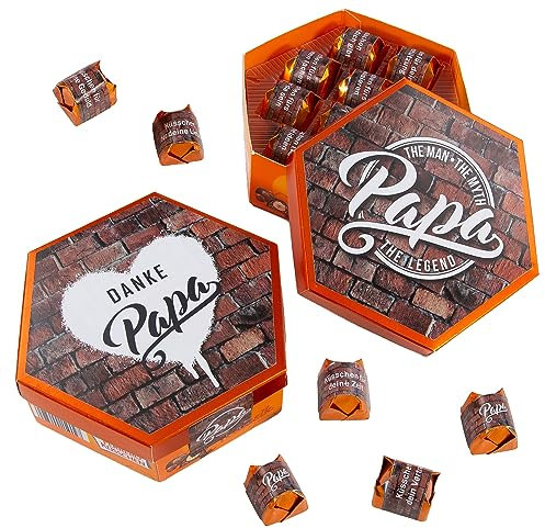 younikat Vatertagsgeschenk für Papa - Aufkleber-Set passend für Küsschen Pralinen - Danke Papa Legend Design - dv1193