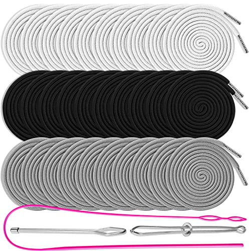 30PCS Drawstring Cords Replacement Drawstrings with 3 Pieces Draw String Threader Tool | 57 Inch Replacement Drawstring ,Reusable Drawstrings for Sweatpants Shorts Pants Jackets Coats