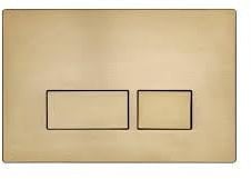 Square Pneumatic Flush Plate - Brushed Brass