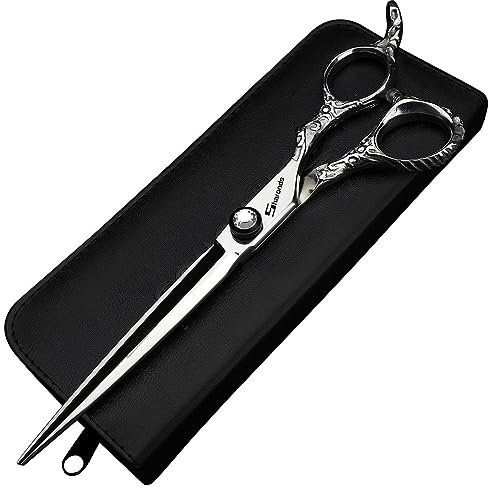 6/7/8 Zoll Friseurschere und Hairstyel Werkzeug und Haarschneidescherefür Friseur für Friseursalon (7-Zoll-Flachschere)