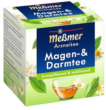 Meßmer Magen- & Darmtee | krampflösend & wohltuend | 9 Teebeutel | Glutenfrei | Laktosefrei | Vegan