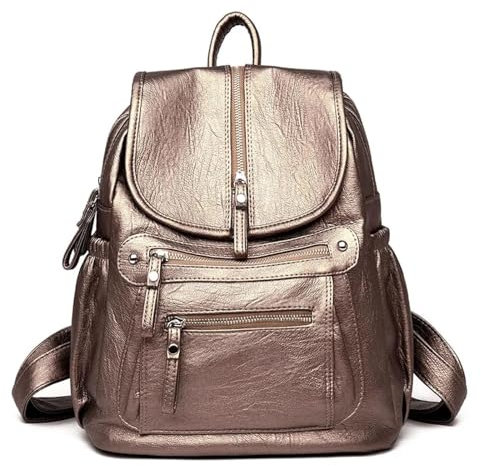 FULUJIDI Rucksäcke Daypacks Damen Rucksäcke Vintage Damen Umhängetasche Reise Damen Tasche Schult Aschen Für Mädchen Gold