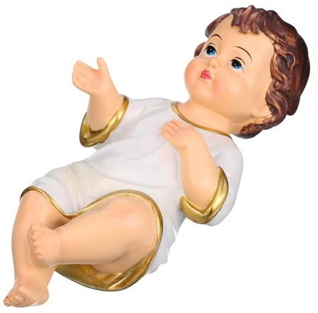 ABOOFAN 2 STK Religiöse Heilige Kinderverzierung Kleine Jesusfigur Jesuskind Figur Holz Die Beten Christliche Jesusfigur Geburtsstatue Prim Jesuskindfiguren Weiß Baby Haushalt Harz Puppe