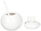 Cabilock 2 Set Zuccheriera Latte Può Bottiglia Di Condimento Caramella Contenitore Del Caffè Barattolo Di Zucchero a Cubetti Barattolo Di Latte Caffettiera Ceramica Bianca Porcellana D'osso