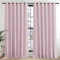 PONY DANCE Extra Wide Hotel Blackout Curtains for Living Room - Girls Bedroom Thermal Insulated Door Curtains Eyelet for Bedroom/ Nersery Lounge Drapes, 2 Panels, W90 x L90, Pink