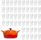 40pcs Dutch Oven Lid Protector Clips, Anti Scalding Clip Replacement Plastic Clips for Stacking Cookware Protectors Pot Bumpers for Storage and Display of Dutch Oven Pots Pan Gripper