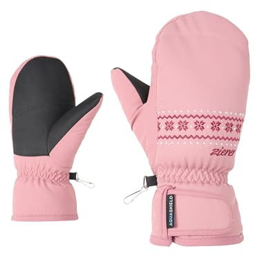 Ziener Kinder LAILLANI Ski-Fäustling/Wintersport | wasserdicht, PFC frei, Rose Blossom, 4