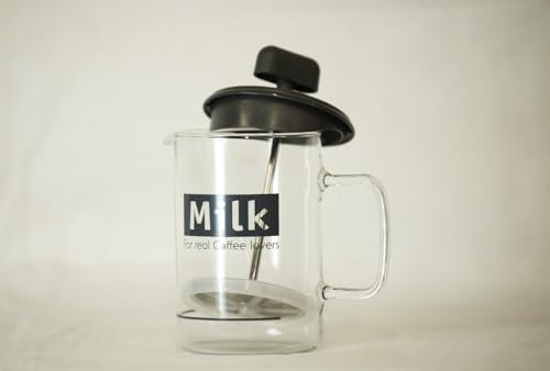 Manual Glass Milk Frother, French Press Coffee Maker