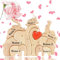 Personalized Wooden Bear Family Puzzle Gifts with 1-8 Name, We are One Custom Family Name Sculpture Jigsaw for Birthday Christmas Anniversary Mother's Father's Day (Baby Elephant Puzzle)