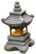 Linterna de Piedra Japonesa lámpara de jardín energía Solar Pagoda Torre de Linterna Adornos Decorativos Patio de jardín artefacto de Resina lámpara Solar