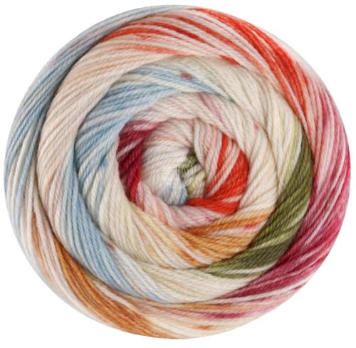 LANA GROSSA Meilenweit 100 Dusk | Sockenklassiker, bedruckt und waschmaschinenfest | Handstrickgarn aus 80% Schurwolle (Merino) & 20% Polyamid | 100g Wolle zum Stricken & Häkeln | 400m Garn FB6202