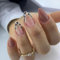 24STK Press On Nails Kurz Mandelform, Braun Rot Leoparden Print French Fingernägel Zum Aufkleben, Künstliche Fake Nails, Klebe Spitzen, Abnehmbare Drucknägel, Damen Nagel Zubehör