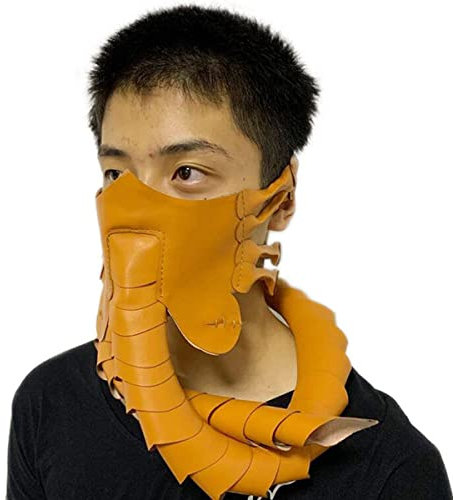 SANYFDI Demi-masque en cuir pour déguisement d'Halloween