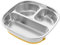 Assiettes divisées en acier inoxydable pour enfants - Plateaux alimentaires en métal sûrs et polyvalents avec 3 compartiments - Assiettes à ventouse réutilisables pour bébé - Faciles à