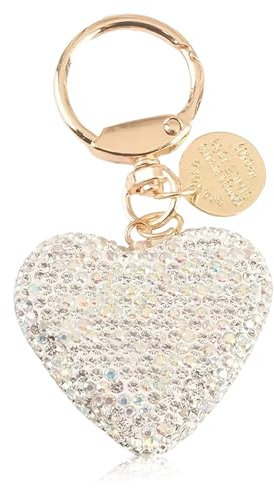 Kabwea Herz Schlüsselanhänger Mit Strass, Glitzernder Taschen Anhänger Für Schlüssel, Rucksäcke Und Geldbörsen, Valentine KeyChain