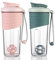 OUOUMUF Lot de 2 shakers à protéines avec boule mélangeuse Tritan pour shakes protéinés - Pour shakes protéinés - Pour shakes protéinés super crémeux - 700 ml (rose et bleu)
