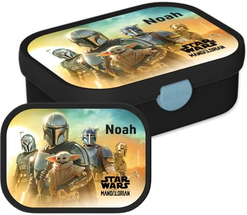 Mepal Star Wars Personalisierte Brotdose mit Namen - Bento Lunchbox für Kinder - Geeignet für bis zu 4 Butterbrote - BPA-frei & Spülmaschinenfest - 750 ml - Star Wars