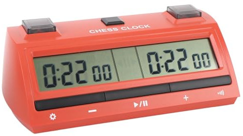 Temporizador digital de ajedrez profesional, temporizador de juego de torneo, portátil, pantalla grande, reloj de ajedrez para juegos de mesa