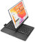 kaidisen 360 Rotatable Keyboard for iPad 9th/8th/7th Generation 10.2 inch, Air 3rd Gen, Pro 10.5 inch Keyboard Case with Touchpad 7 Color Backlight Foldable Backlit Keyboard,Black