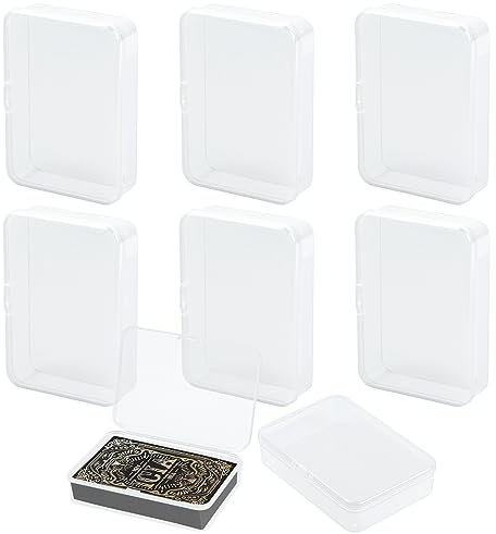 NiceLand Kartenbox,10 Stück Spielkartenbox,Transparente Leere Kartenbox,Karten Aufbewahrungsbox mit Deckel,Spielkartenetui für Aufbewahrung,Bankkarten,Spielkarten,Abzeichen,Tasten