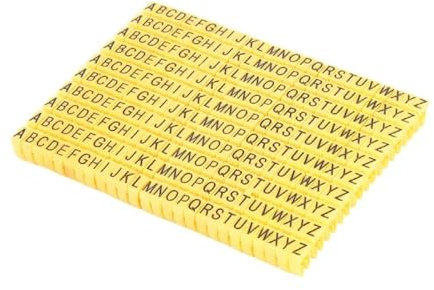 WDSBZNB Marqueur De Câble 260/390 pièces marqueurs de câble coloré Type C marqueur Lettres étiquette for 2-8mm Fil réseau câble Fil marqueur étiquette(M-4(10.0mm) 260PCS)