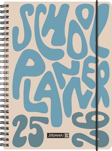 BRUNNEN Schülerkalender (2025/2026) Bubble Planner, 2 Seiten = 1 Woche, A5, 208 Seiten, PP-Umschlag, mehrfarbig