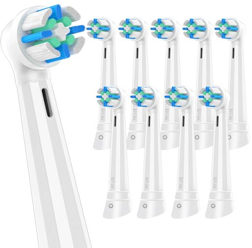 Aufsteckbürsten kompatibel mit Oral B iO Elektrische Zahnbürste, für Oral B iO 2/3/4/5/6/7/8/9/10 Serie, weiche Borsten zum Schutz von Zähnen und Zahnfleisch, Weiß, 10 Stück