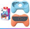 Oniverse Pack de Empuñaduras compatible con Nintendo Switch 2 – Kit de 2 grips ergonómicos para Joy-Con, accesorios para Switch 2, empuñaduras confortables, Naranja y Azul
