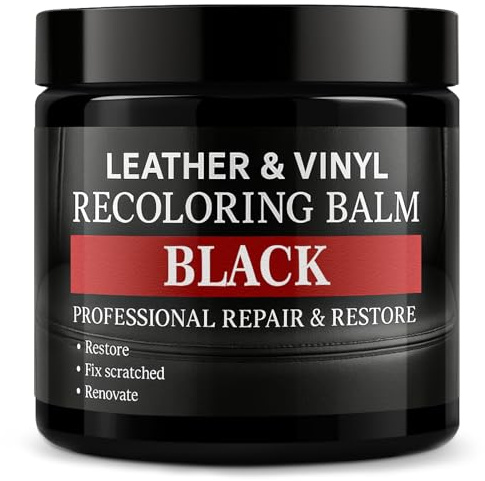 Laxmorph ripara Pelle Divano Nero, Kit Riparazione Pelle, Riparazione Pelle Auto, Pelle liquida per riparazioni per la Maggior Parte degli Articoli in Pelle, comprese Scarpe, Borse e Giacche in Pelle