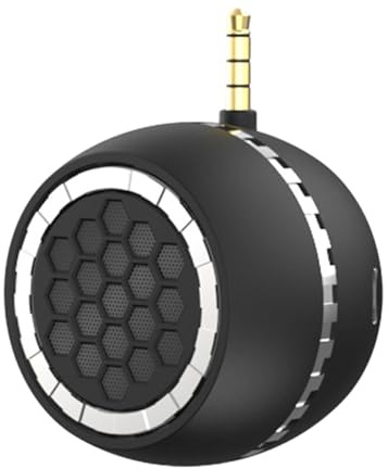 LCSVCCXA Mini Haut-Parleur Portable Compact et, Prise Jack 3,5 Mm, pour Téléphone, Ordinateur Portable, Noir